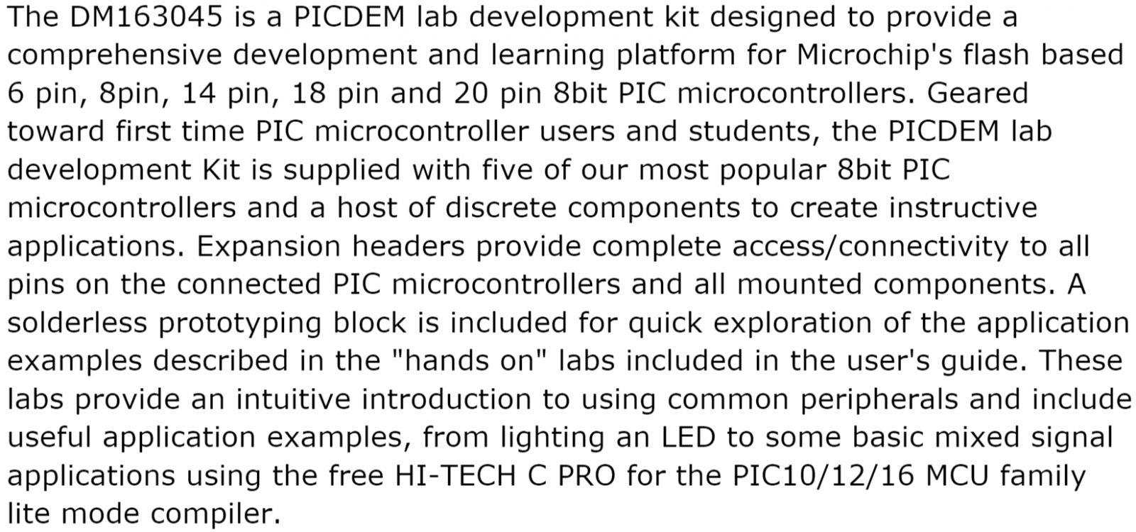 ערכות פיתוח לאלקטרוניקה MICROCHUP DM163045 PICKIT 3 PICDEM